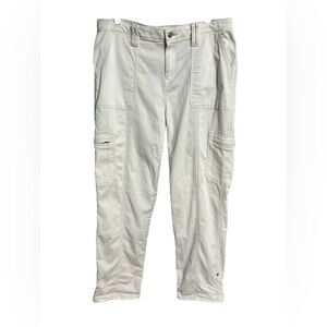 Chico’s Cargo Chino Pants Convert to Crop, Cream, Chico’s Size 2 / US 12,